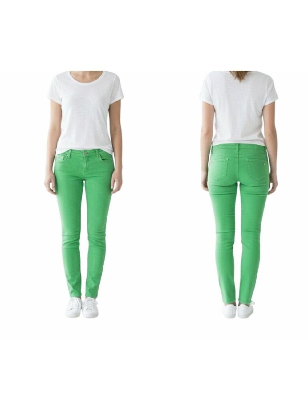 ⭐Kate Spade NY Womens Size 27 Perry Straight Skinny Lime Green Jeans Play Hooky⭐